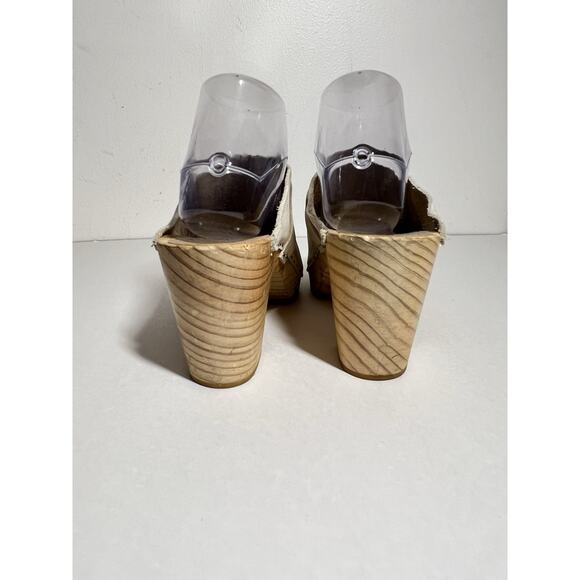 Sandgrens EUC Sand Nubuck Light Base Maya 3" Heel Clog Mule Shoe 40 EU 9-9.5 US - Picture 7 of 10